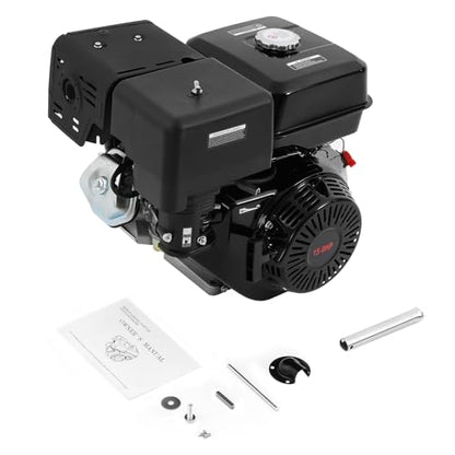 4-Stroke 15HP Gasoline Engine, 420CC Gasoline Engine with High-Precision Carburetor and Large Capacity Fuel Tank, Built-in Forced Air Cooling Pull Start Portable Gasoline Engine - size: 15HP 420CC