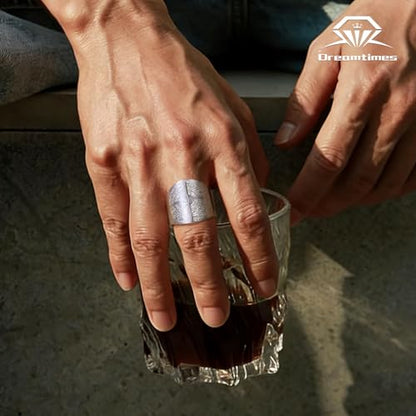 Dreamtimes Islamic Ayatul Kursi Ring for Women Men Muslim Quran Allah Rings Ayatul Kursi Arabic Calligraphy Adjustable Open Ring for Men Islam Eid Ramadan Gifts - style: Silver-2
