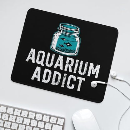 Addicted to Aquarium Mouse Pad Non-Slip Rubber Base Mousepad Computer Gaming Mat - size: 9.8"x11.8"