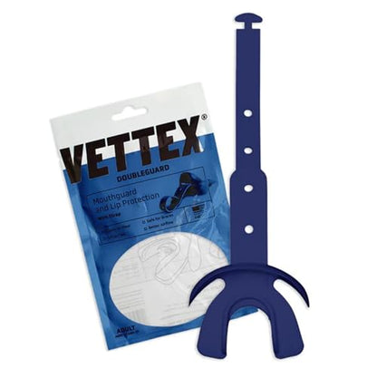 Vettex Doubleguard Mouthguard with Lip Protection - color: Navy, size: Pack of 3