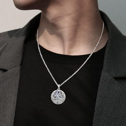PRAYMOS 925 Sterling Silver Religious Islamic Necklace/Irish Triquetra Celtic Knot Pendant Jewelry Gift for Women - style: 1-Celtic Knot Necklace
