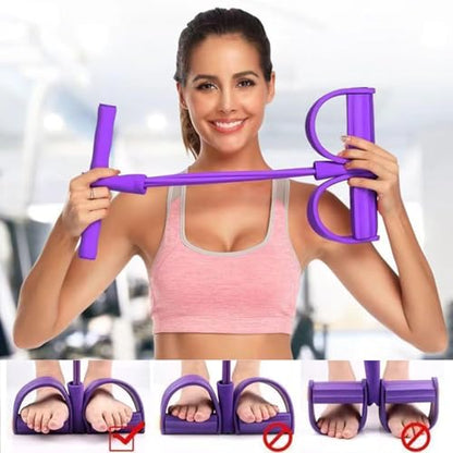 6 Tube Pedal Tension Rope 21 Fitness Resistance Bands, Yoga Handle Bands Exerciser Multifunctional Pull Rope Fitness Equipment for Arm, Abdominal, Waist, Leg Stretching, Body Shaping Training