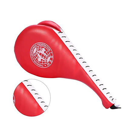 Taekwondo Kick Pad Karate Target Tae Kwon Do Double Sides Kickboxing Training Target 39cm x 19.5cm x 5cm with Wrist Strap for High and Low Kicks Martial Arts Practice