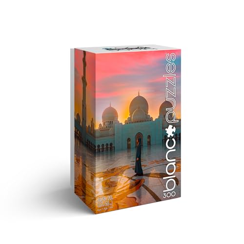 Buffalo Games - Harimao Lee - Sunset Abu Dhabi Mosque - 300 Piece Jigsaw Puzzle for Adults -Challenging Puzzle Perfect for Game Nights - Finished Size is 21.25 x 15.00