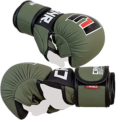 Combat Corner - MMA Spar Gloves for Men and Women - Kickboxing, MMA, Muay Thai Sparring Training Gloves | OD Green - size: Small-Medium