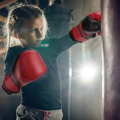 3-in-1 Kids Boxing Gloves and Punching Mitts Set, Boxing Pads with Boxing Reflex Ball, Kids Boxing Equipment Set for MMA Training, Muay Thai, Karate, Taekwondo