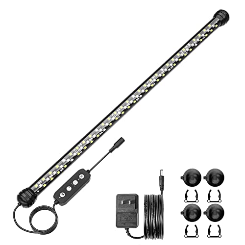 SEAOURA Submersible Led Aquarium Light for Fish Tank Plant Growth, 19 Inch | IP68 Waterproof Fish Tank Light with Timer, Auto On/Off, 3 Light Modes-Full Spectrum, WRG Light, Blue Light, 10 Dimmer, 10W - size: 18.9 in for 20-35inch tank
