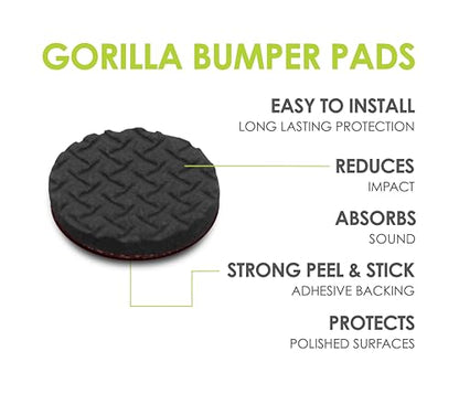 Slipstick GorillaBumperPads Premium 1/2” Rounds Adhesive Non Slip Pads/Bumpers (64 Gripper Dots) Perfect Grips for Small Items/Décor, Cabinet Stoppers, Drawer/Door Bumpers, Glass/Picture Frame Pads - size: 1/2" Round