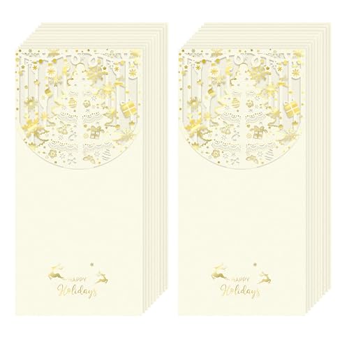20 Pcs Christmas Money Holder,Money Envelopes for Cash Gift,Beige - color: Beige, size: Vertical,7.1"×3.5"