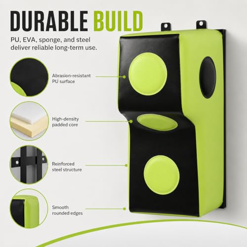 Wall Mount Boxing Training Bag - Uppercut Boxing Training Punching Target - Heavy Punching Bag for Adults for Bedroom/Living Room/Gym - color: Green (15.7*11.8*27.5 Inch)