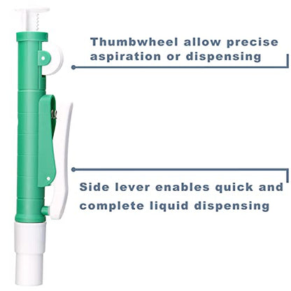 ONiLAB Pipette Pumps,Scientific Pipette Pump 10ml, Green, for Disposable Plastic and Glass Pipettes… | Lightweight Design, Smooth Operation, Plastic And Glass Pipette Compatibility, Precise Liquid Transfer - style: 10ml