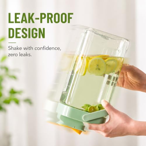 0.9 Gallon Drink Dispenser with Spigot,100% Leakproof,Sealed and Filter screen,Milk,Lemonade Dispenser,Juice Containers With Lids For Fridge and Dairly Use,Beverage Liquid Drink Container for Party