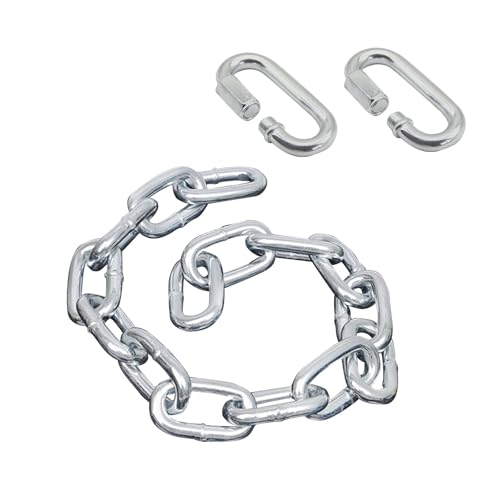 5/16 inch Towing Safety Chain,Heavy Duty Hanging Swing Chain with 2 Quick Links,Punching Bag Chain - color: 21 inch