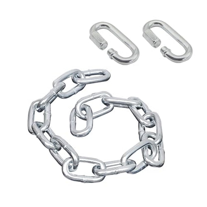 5/16 inch Towing Safety Chain,Heavy Duty Hanging Swing Chain with 2 Quick Links,Punching Bag Chain - color: 21 inch