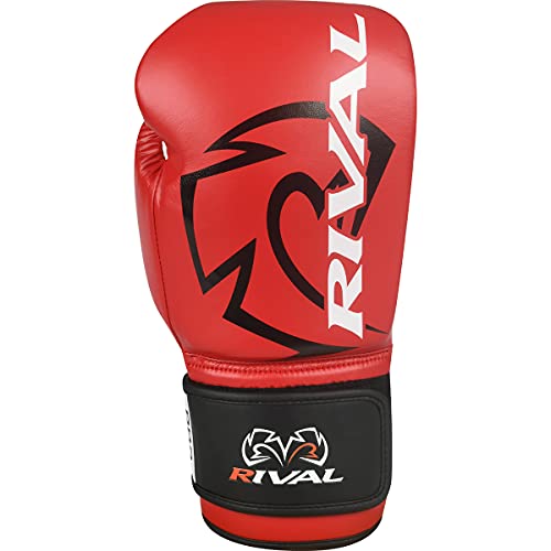 RIVAL Boxing RB2 2.0 Super Bag Gloves, Hook and Loop Closure - High-Density, Multi-Layered Padding, and Breathable Mesh Palm - color: Red, size: Small