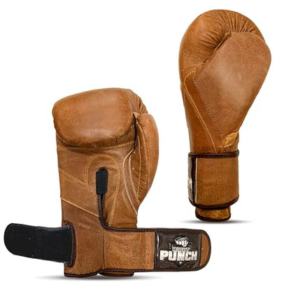 Durable Cowhide Leather Boxing Gloves for Men & Women | Ideal for Punching Bag, Sparring, MMA, Muay Thai, Kickboxing & Martial Arts - size: 10 oz