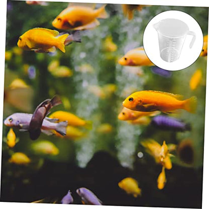 Garneck 2pcs Fish Tank Measuring Cup Thickened Aquarium Water Changing Tool Scale for Feeding and Cleaning Aquariums