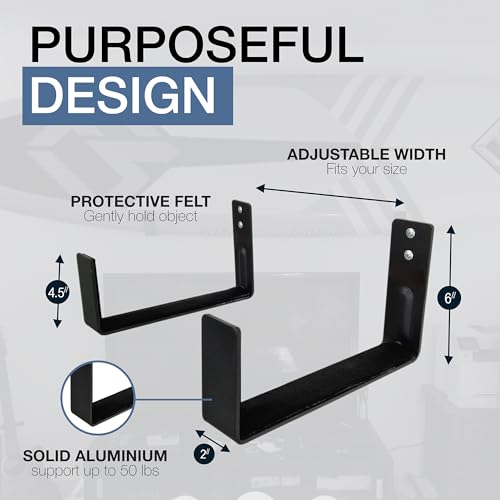 StoreYourBoard Naked Paddle Board Rack, Wall Mount for Paddleboard Storage, Stand Up Paddle Board Rack for Garage or Home, Sup Storage Rack, 50 Lb Capacity