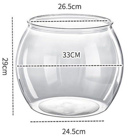 5 Gallon Crystal Clear Shatterproof Plastic Round Fish Tank | Crystal clear multi-use bowl for terrarium, flower vase and home decor, lightweight decorative tank for fish lovers