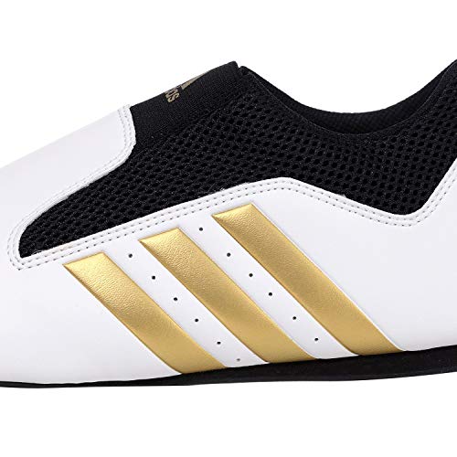 adidas Contestant Pro Ultralight Martial Arts Kung Fu Taekwondo Indoor Mat Training Shoes - White Gold - Size 8 (260mm)