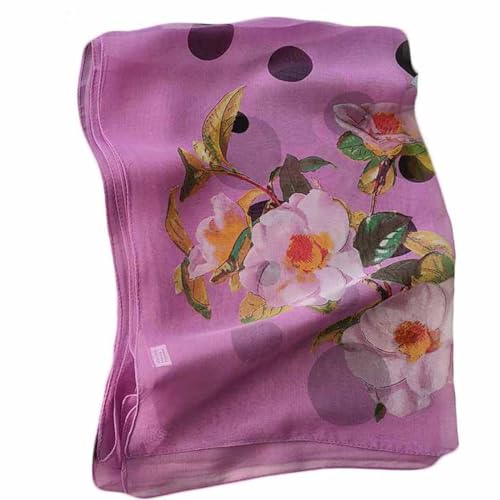 Pokeedioty Scarfs for Women Lightweight Fashion Scarves Elegant Floral Pattern Sheer Scarfs Sunscreen Shawls Wraps - color: P 052