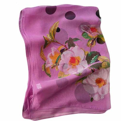 Pokeedioty Scarfs for Women Lightweight Fashion Scarves Elegant Floral Pattern Sheer Scarfs Sunscreen Shawls Wraps - color: P 052