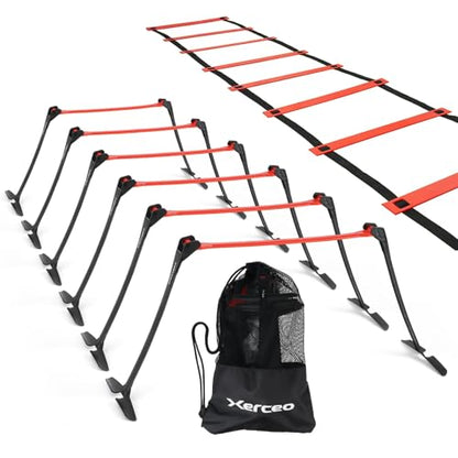 Premium Adjustable and Collapsible Hurdle and Agility Ladder Set for Athletes, Super Portable and Lightweight, with Carrying Bag