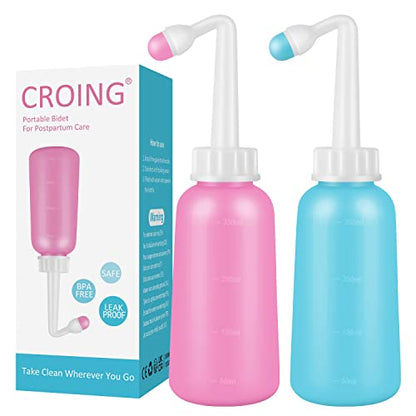 Croing 2 PCS Portable Bidet for Travel - The Easy Bidet for Postpartum Care (350ML)