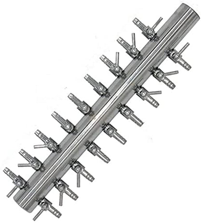Aquarium Air Valve 18 Way Inline Manifold Air Flow Pump Tubing Splitter Lever Control Valve