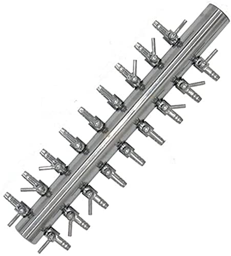 Aquarium Air Valve 18 Way Inline Manifold Air Flow Pump Tubing Splitter Lever Control Valve