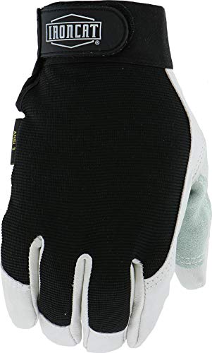 IRONCAT 86552 Goatskin Grain Goat Gloves- X-Large, Reinforced Palm and Thumb, Hook and Loop Closure - size: X-Large