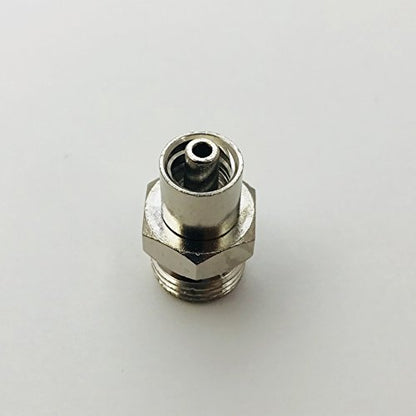 Metal Male Luer Lock Syringe Fitting to Pipe NPT 1/4" Male (2 Units)