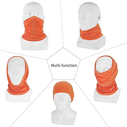 Polar Fleece Neck Warmer - Windproof Winter Neck Gaiter Cold Weather Face Mask For Men Women - 1 Pack - color: 1 Pack Orange