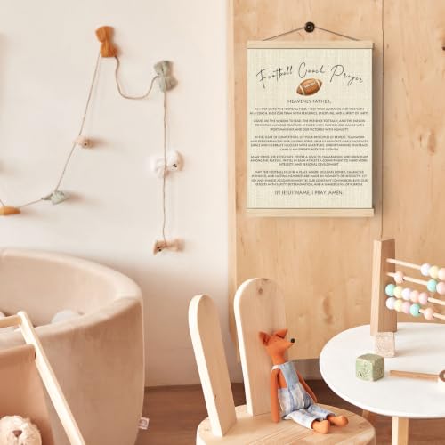 Boat Wades Football Coach Prayer Wall Art Poster Hanger Frame 12x16In - color: Football Coach Prayer