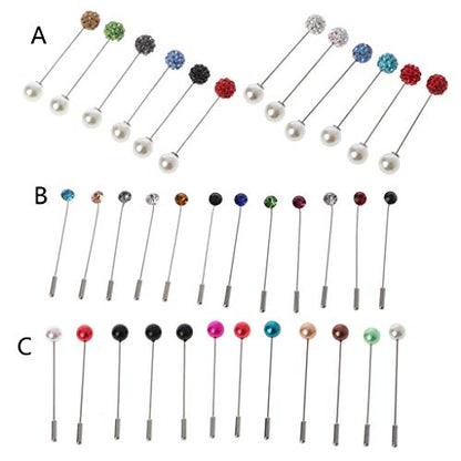 Sweater Shawl Clips 12Pcs Women Brooch Pins Colorful Crystal Hijab Scarf Pearls Safety Pins Sweater Shawl Clip Brooches Jewelry Jewelry Pins for Cardigan Blouse