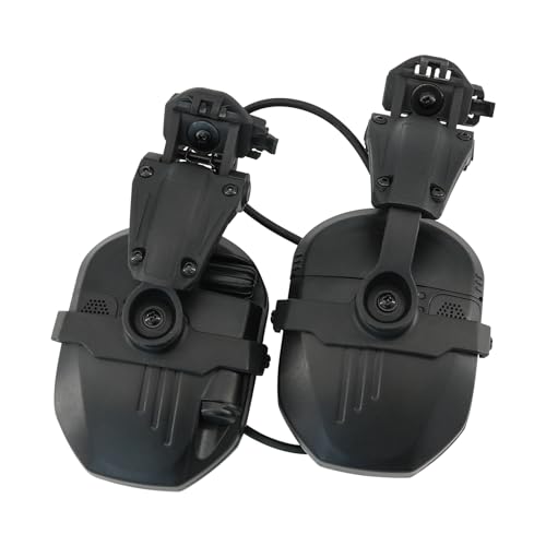 Ear Defender Hearing Protection Safety Earmuffs Noise Reduction with Gel EarPad for Outdoor Sports (BK) - color: Bk