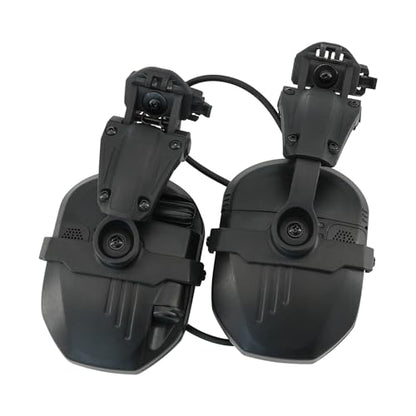 Ear Defender Hearing Protection Safety Earmuffs Noise Reduction with Gel EarPad for Outdoor Sports (BK) - color: Bk