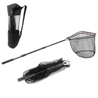 Fishing Net with Handle with Storage Bag,Portable Telescopic Fishing Net Telescoping Handle,Fish Net,Fishing Nets,Extend to 40-63 Inches for Kids Men Women - style: 1 Pack - 50" Full + 1 Carry Bag