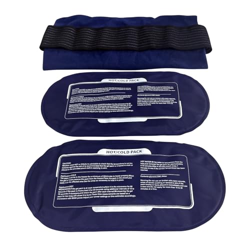 World-Bio Ice Pack for Injuries Reusable, Soft Ice Packs with Adjustable Straps for Muscle Pain, Swelling, Multifunctional Hot and Cold Compress for Knee, Shoulder, Arm, Leg,Back,Head,Ankle - size: 3 Count 9.8" x 5.1"