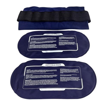 World-Bio Ice Pack for Injuries Reusable, Ice Packs with Adjustable Straps | Two Packs Double The Convenience, Stays Soft Even After Freezing, Adjustable Fit Stays In Place, Reusable Built To Last - size: 3 Count 9.8" x 5.1"