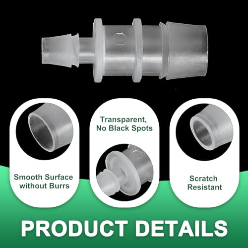 PATIKIL Hose Barb Reducer, 3 Pcs 5/8" to 5/16" Hose ID Connectors Joint Plastic Pipe Fitting Splicer Mender Union Adapter for Air Water Fuel Gas Aquarium, White - size: 5/8" to 5/16"