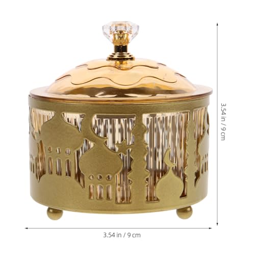 ABOOFAN Ramadan Trays with Lid 3pcs Round Eid Serving Tray Eid Mubarak Plates Food Storage Container Cookie Candy Pastry Dessert Eid Ramadan Decoration for Home