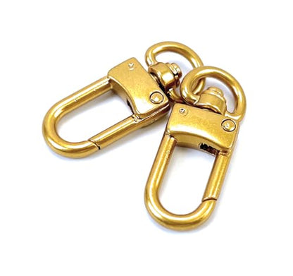 10 Pcs Antique Gold Classic Swivel Lobster Clasps | Premium Zinc Alloy Heavy-Duty Construction Secure Spring Closure 360° Smooth Rotation DIY Craft & Repairs - color: Antique Gold