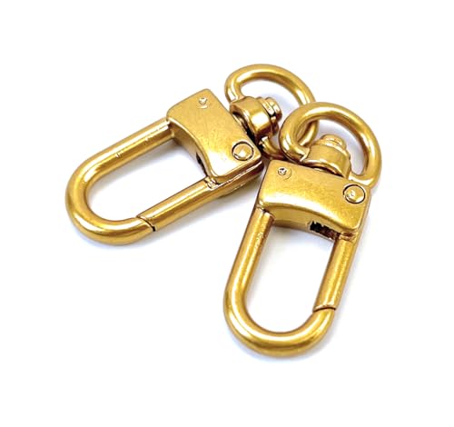 10 Pcs Antique Gold Classic Swivel Lobster Clasps | Premium Zinc Alloy Heavy-Duty Construction Secure Spring Closure 360° Smooth Rotation DIY Craft & Repairs - color: Antique Gold