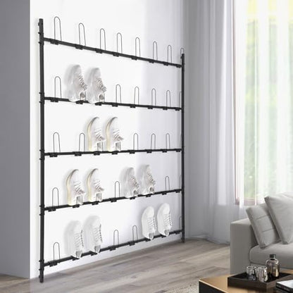 Boxing Glove Storage Rack,Boxing Gloves Drying Holder Holds 20 Pairs of Gloves,5-Tier Boxing Glove Organizer Hang Up Boxing Gloves to Dry Out,Wall Display for Kickboxing,Muay Thai,MMA Training Gloves