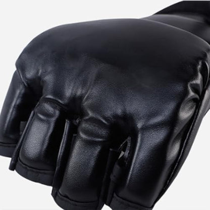Boxing Gloves Training Gloves Half Finger Sport Gloves Heavy Bag Gloves Punching Gloves Kickboxing Gloves - color: Black dewclaws