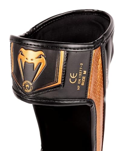 Venum Venum Elite Evo Shin Guards - color: Black/Bronze, size: X-Large