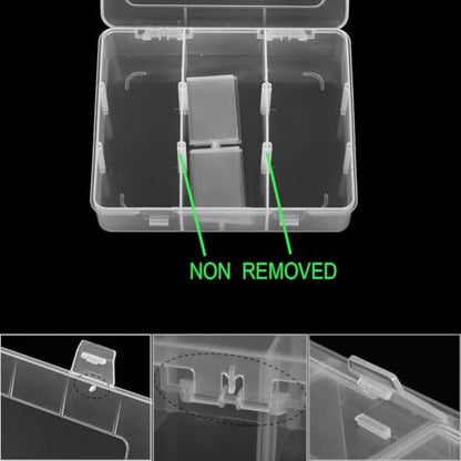 Vidifor 9 Grids Plastic Storage Compartment Organizer Container with Adjustable Dividers for Crafts, Earrings, Screws, Nail, Bandages, Pins and More (1)