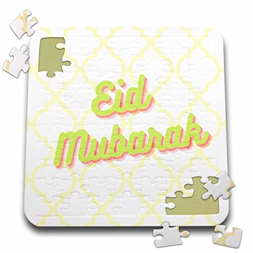 3dRose 3DRose Mahwish - Quote - Image of Quote Eid Mubarak - Puzzles (pzl-362865-2)