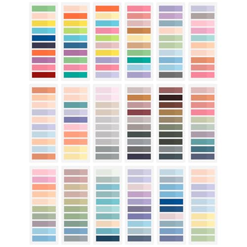 3600Pcs Multi-Colored Writeable and Repositionable Book Flags Strip - Annotating Tabs, Book Markers, Sticky Tabs, Morandi Page Markers - size: 3600-Pcs